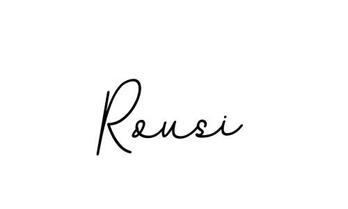 Make a beautiful signature design for name Rousi. With this signature (BallpointsItalic-DORy9) style, you can create a handwritten signature for free. Rousi signature style 11 images and pictures png