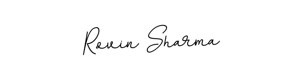 This is the best signature style for the Rovin Sharma name. Also you like these signature font (BallpointsItalic-DORy9). Mix name signature. Rovin Sharma signature style 11 images and pictures png