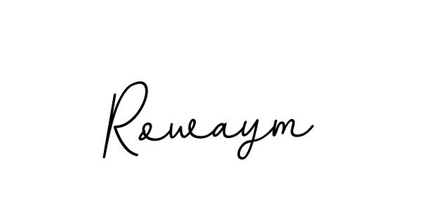 Rowaym stylish signature style. Best Handwritten Sign (BallpointsItalic-DORy9) for my name. Handwritten Signature Collection Ideas for my name Rowaym. Rowaym signature style 11 images and pictures png