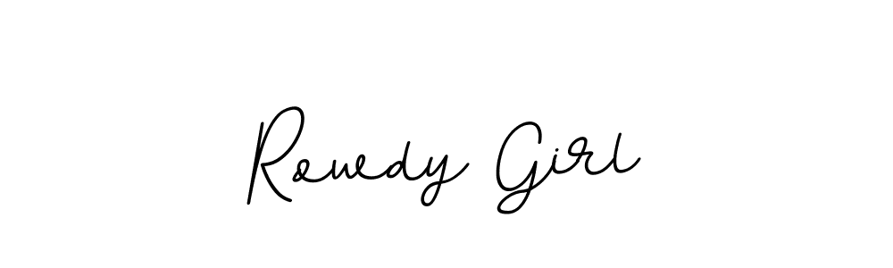 How to make Rowdy Girl name signature. Use BallpointsItalic-DORy9 style for creating short signs online. This is the latest handwritten sign. Rowdy Girl signature style 11 images and pictures png