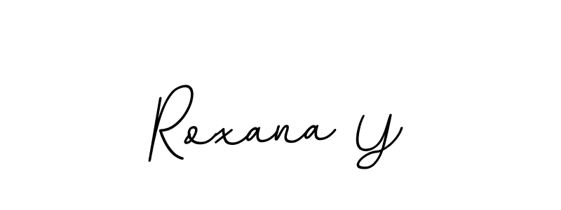Roxana Y stylish signature style. Best Handwritten Sign (BallpointsItalic-DORy9) for my name. Handwritten Signature Collection Ideas for my name Roxana Y. Roxana Y signature style 11 images and pictures png