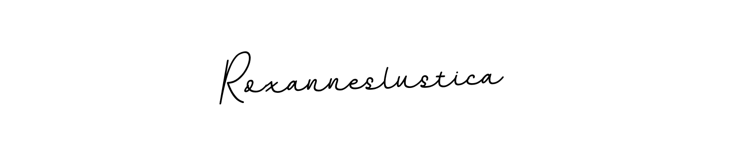 Use a signature maker to create a handwritten signature online. With this signature software, you can design (BallpointsItalic-DORy9) your own signature for name Roxanneslustica. Roxanneslustica signature style 11 images and pictures png