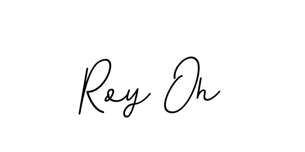 Create a beautiful signature design for name Roy Oh. With this signature (BallpointsItalic-DORy9) fonts, you can make a handwritten signature for free. Roy Oh signature style 11 images and pictures png