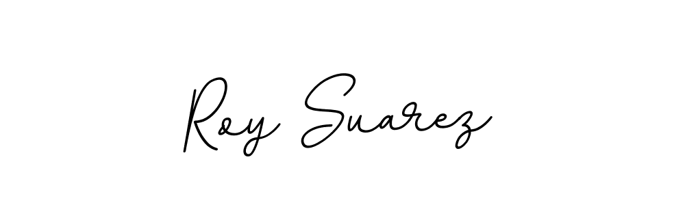 Use a signature maker to create a handwritten signature online. With this signature software, you can design (BallpointsItalic-DORy9) your own signature for name Roy Suarez. Roy Suarez signature style 11 images and pictures png