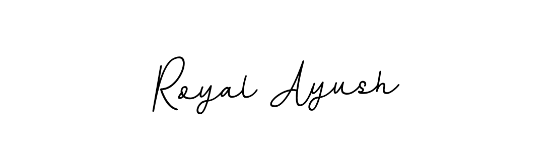 Make a beautiful signature design for name Royal Ayush. With this signature (BallpointsItalic-DORy9) style, you can create a handwritten signature for free. Royal Ayush signature style 11 images and pictures png