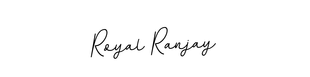 Use a signature maker to create a handwritten signature online. With this signature software, you can design (BallpointsItalic-DORy9) your own signature for name Royal Ranjay. Royal Ranjay signature style 11 images and pictures png