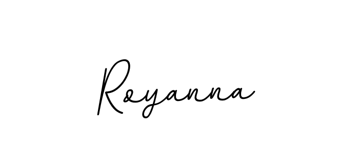 Create a beautiful signature design for name Royanna. With this signature (BallpointsItalic-DORy9) fonts, you can make a handwritten signature for free. Royanna signature style 11 images and pictures png