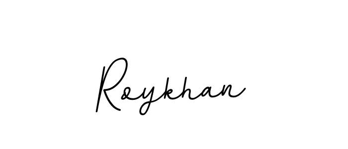 Roykhan stylish signature style. Best Handwritten Sign (BallpointsItalic-DORy9) for my name. Handwritten Signature Collection Ideas for my name Roykhan. Roykhan signature style 11 images and pictures png