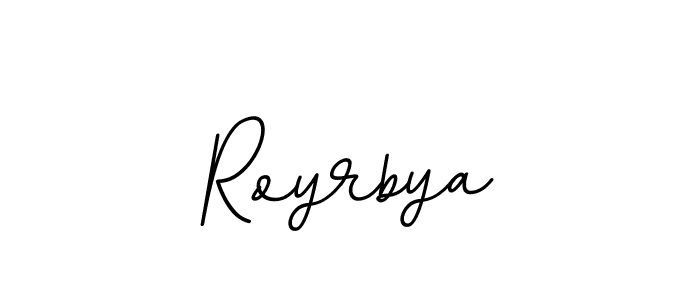 Create a beautiful signature design for name Royrbya. With this signature (BallpointsItalic-DORy9) fonts, you can make a handwritten signature for free. Royrbya signature style 11 images and pictures png