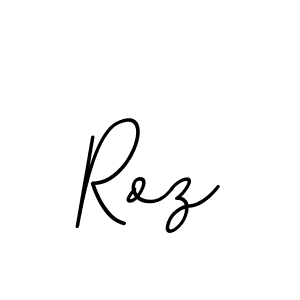 How to make Roz name signature. Use BallpointsItalic-DORy9 style for creating short signs online. This is the latest handwritten sign. Roz signature style 11 images and pictures png