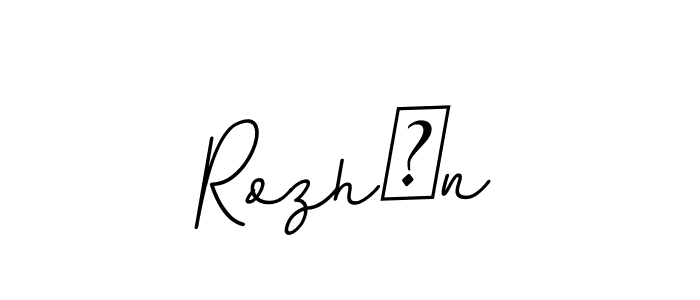 How to make Rozhİn name signature. Use BallpointsItalic-DORy9 style for creating short signs online. This is the latest handwritten sign. Rozhİn signature style 11 images and pictures png