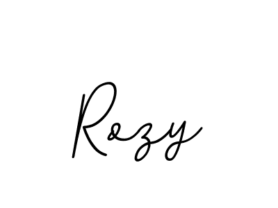 Use a signature maker to create a handwritten signature online. With this signature software, you can design (BallpointsItalic-DORy9) your own signature for name Rozy. Rozy signature style 11 images and pictures png