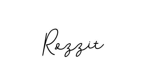 Make a beautiful signature design for name Rozzit. With this signature (BallpointsItalic-DORy9) style, you can create a handwritten signature for free. Rozzit signature style 11 images and pictures png