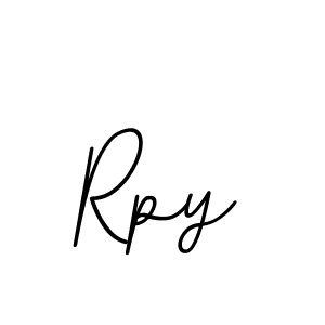Use a signature maker to create a handwritten signature online. With this signature software, you can design (BallpointsItalic-DORy9) your own signature for name Rpy. Rpy signature style 11 images and pictures png