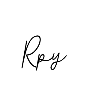 Use a signature maker to create a handwritten signature online. With this signature software, you can design (BallpointsItalic-DORy9) your own signature for name Rpy. Rpy signature style 11 images and pictures png