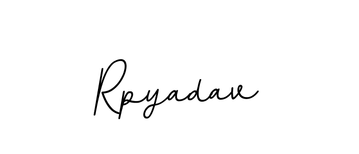 How to make Rpyadav name signature. Use BallpointsItalic-DORy9 style for creating short signs online. This is the latest handwritten sign. Rpyadav signature style 11 images and pictures png