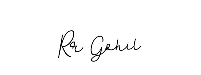 You should practise on your own different ways (BallpointsItalic-DORy9) to write your name (Rr Gohil) in signature. don't let someone else do it for you. Rr Gohil signature style 11 images and pictures png