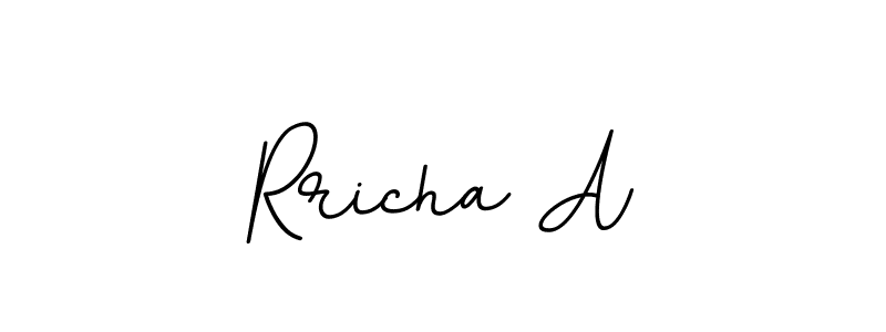 if you are searching for the best signature style for your name Rricha A. so please give up your signature search. here we have designed multiple signature styles  using BallpointsItalic-DORy9. Rricha A signature style 11 images and pictures png