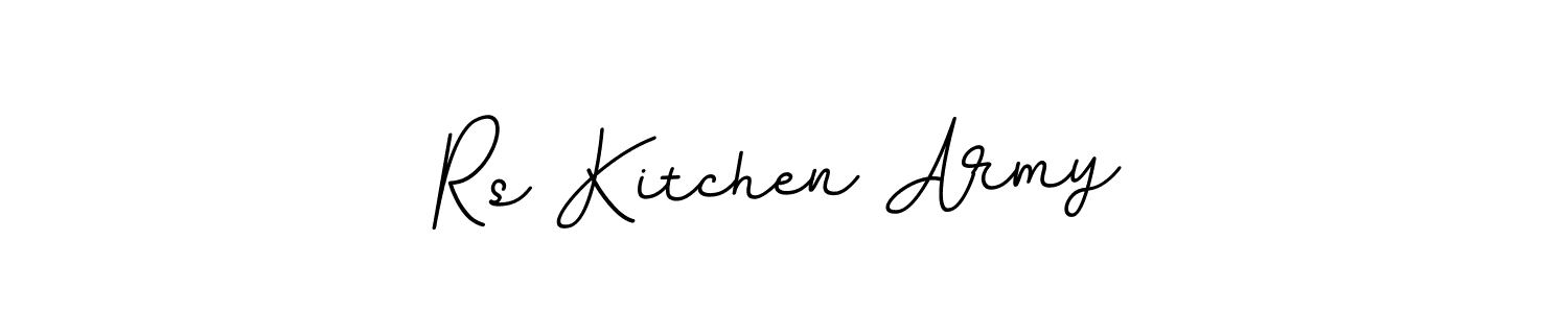 Create a beautiful signature design for name Rs Kitchen Army. With this signature (BallpointsItalic-DORy9) fonts, you can make a handwritten signature for free. Rs Kitchen Army signature style 11 images and pictures png