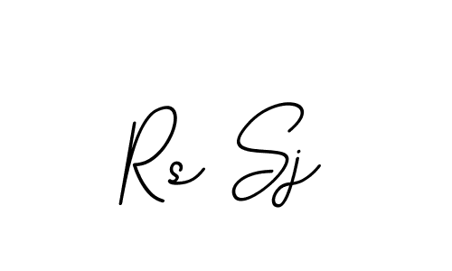 How to make Rs Sj name signature. Use BallpointsItalic-DORy9 style for creating short signs online. This is the latest handwritten sign. Rs Sj signature style 11 images and pictures png