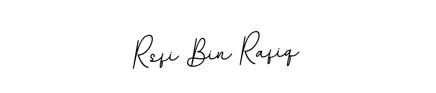 The best way (BallpointsItalic-DORy9) to make a short signature is to pick only two or three words in your name. The name Rsfi Bin Rafiq include a total of six letters. For converting this name. Rsfi Bin Rafiq signature style 11 images and pictures png