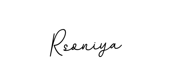 Make a beautiful signature design for name Rsoniya. With this signature (BallpointsItalic-DORy9) style, you can create a handwritten signature for free. Rsoniya signature style 11 images and pictures png