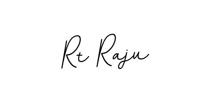 Use a signature maker to create a handwritten signature online. With this signature software, you can design (BallpointsItalic-DORy9) your own signature for name Rt Raju. Rt Raju signature style 11 images and pictures png