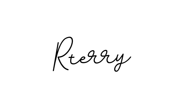 Create a beautiful signature design for name Rterry. With this signature (BallpointsItalic-DORy9) fonts, you can make a handwritten signature for free. Rterry signature style 11 images and pictures png