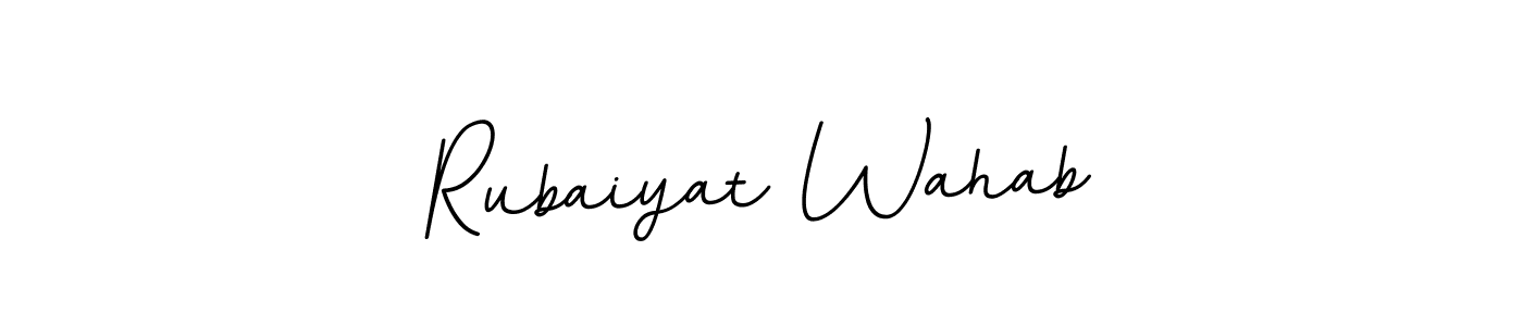 This is the best signature style for the Rubaiyat Wahab name. Also you like these signature font (BallpointsItalic-DORy9). Mix name signature. Rubaiyat Wahab signature style 11 images and pictures png