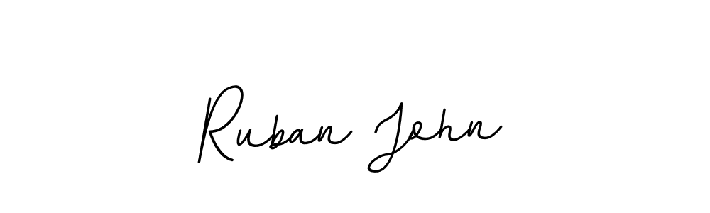 Ruban John stylish signature style. Best Handwritten Sign (BallpointsItalic-DORy9) for my name. Handwritten Signature Collection Ideas for my name Ruban John. Ruban John signature style 11 images and pictures png