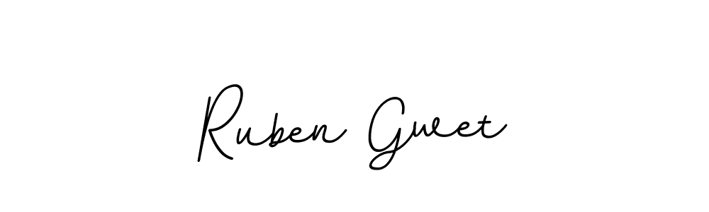 How to make Ruben Gwet name signature. Use BallpointsItalic-DORy9 style for creating short signs online. This is the latest handwritten sign. Ruben Gwet signature style 11 images and pictures png