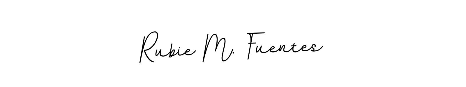 Use a signature maker to create a handwritten signature online. With this signature software, you can design (BallpointsItalic-DORy9) your own signature for name Rubie M. Fuentes. Rubie M. Fuentes signature style 11 images and pictures png