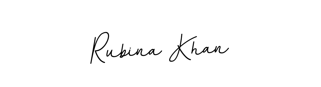 Create a beautiful signature design for name Rubina Khan. With this signature (BallpointsItalic-DORy9) fonts, you can make a handwritten signature for free. Rubina Khan signature style 11 images and pictures png