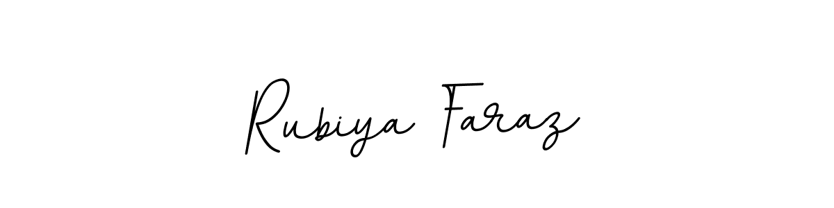 Use a signature maker to create a handwritten signature online. With this signature software, you can design (BallpointsItalic-DORy9) your own signature for name Rubiya Faraz. Rubiya Faraz signature style 11 images and pictures png