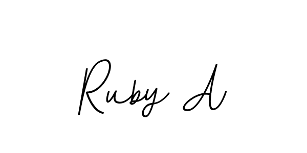 You should practise on your own different ways (BallpointsItalic-DORy9) to write your name (Ruby A) in signature. don't let someone else do it for you. Ruby A signature style 11 images and pictures png
