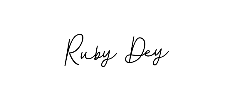 Use a signature maker to create a handwritten signature online. With this signature software, you can design (BallpointsItalic-DORy9) your own signature for name Ruby Dey. Ruby Dey signature style 11 images and pictures png