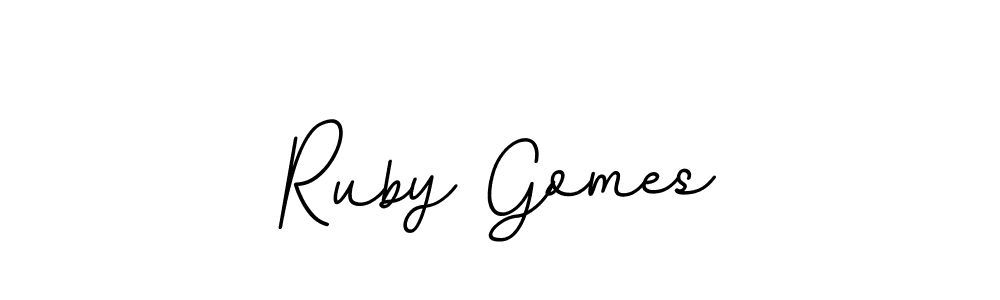 if you are searching for the best signature style for your name Ruby Gomes. so please give up your signature search. here we have designed multiple signature styles  using BallpointsItalic-DORy9. Ruby Gomes signature style 11 images and pictures png