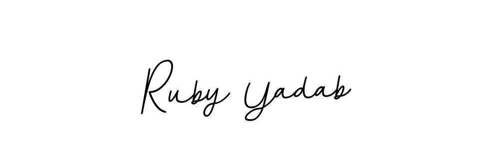 How to make Ruby Yadab signature? BallpointsItalic-DORy9 is a professional autograph style. Create handwritten signature for Ruby Yadab name. Ruby Yadab signature style 11 images and pictures png