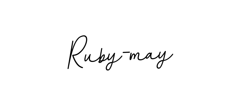 Make a beautiful signature design for name Ruby-may. With this signature (BallpointsItalic-DORy9) style, you can create a handwritten signature for free. Ruby-may signature style 11 images and pictures png