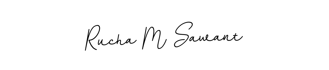 Rucha M Sawant stylish signature style. Best Handwritten Sign (BallpointsItalic-DORy9) for my name. Handwritten Signature Collection Ideas for my name Rucha M Sawant. Rucha M Sawant signature style 11 images and pictures png