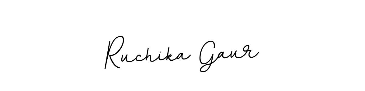 if you are searching for the best signature style for your name Ruchika Gaur. so please give up your signature search. here we have designed multiple signature styles  using BallpointsItalic-DORy9. Ruchika Gaur signature style 11 images and pictures png