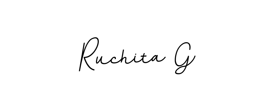 if you are searching for the best signature style for your name Ruchita G. so please give up your signature search. here we have designed multiple signature styles  using BallpointsItalic-DORy9. Ruchita G signature style 11 images and pictures png