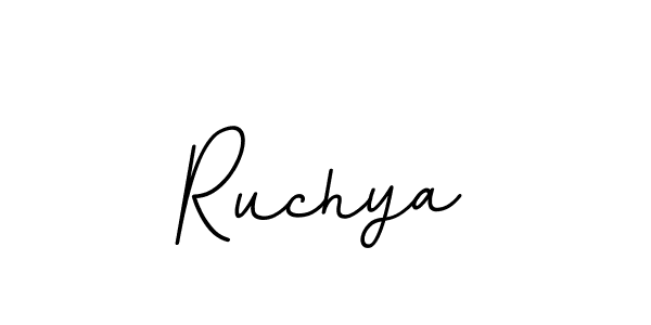 Use a signature maker to create a handwritten signature online. With this signature software, you can design (BallpointsItalic-DORy9) your own signature for name Ruchya. Ruchya signature style 11 images and pictures png
