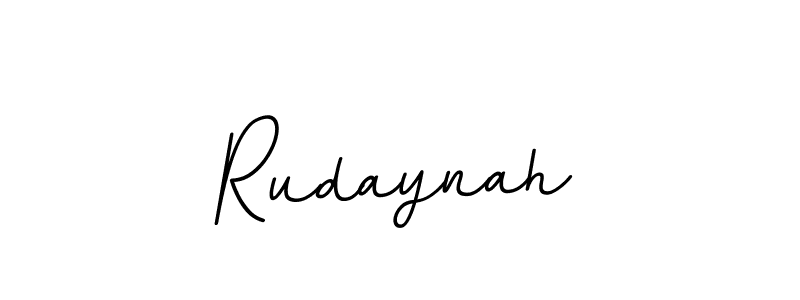 Use a signature maker to create a handwritten signature online. With this signature software, you can design (BallpointsItalic-DORy9) your own signature for name Rudaynah. Rudaynah signature style 11 images and pictures png