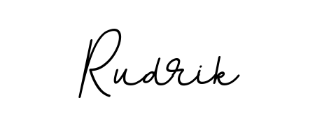 Looking for an artistic signature for Rudrik? The BallpointsItalic-DORy9 calligraphy style gives a sophisticated flow suitable for business cards and emails. Rudrik signature style 11 images and pictures png