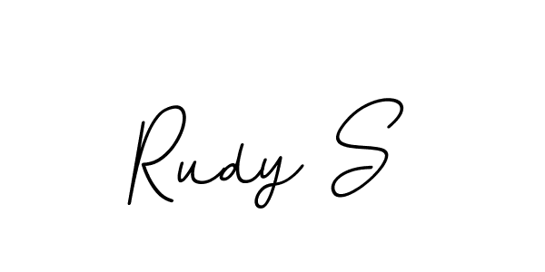 You should practise on your own different ways (BallpointsItalic-DORy9) to write your name (Rudy S) in signature. don't let someone else do it for you. Rudy S signature style 11 images and pictures png