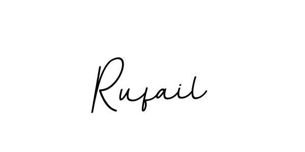 How to make Rufail name signature. Use BallpointsItalic-DORy9 style for creating short signs online. This is the latest handwritten sign. Rufail signature style 11 images and pictures png