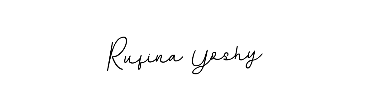 Make a beautiful signature design for name Rufina Yoshy. With this signature (BallpointsItalic-DORy9) style, you can create a handwritten signature for free. Rufina Yoshy signature style 11 images and pictures png