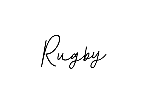 How to make Rugby signature? BallpointsItalic-DORy9 is a professional autograph style. Create handwritten signature for Rugby name. Rugby signature style 11 images and pictures png