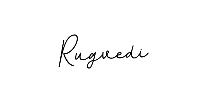 Use a signature maker to create a handwritten signature online. With this signature software, you can design (BallpointsItalic-DORy9) your own signature for name Rugvedi. Rugvedi signature style 11 images and pictures png